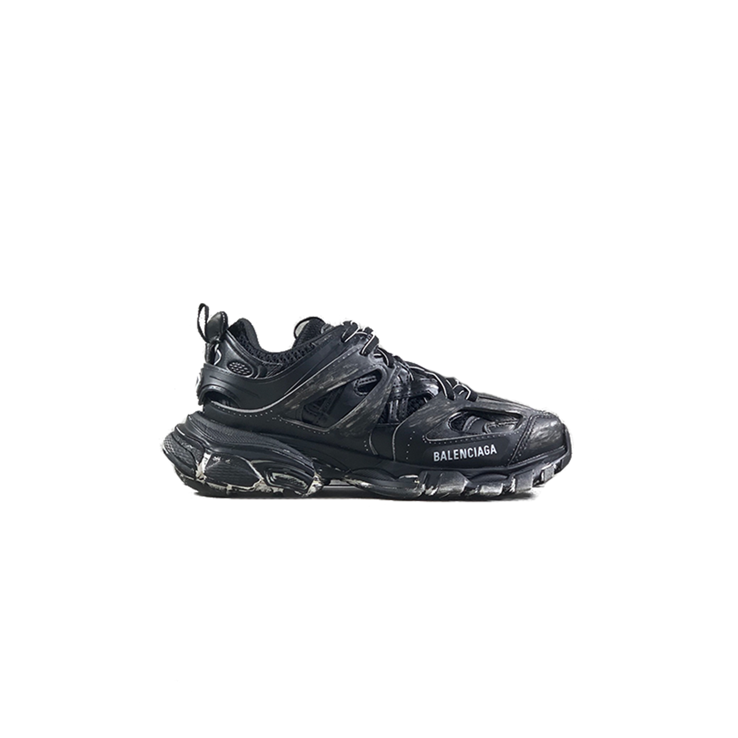 BALENCIAGA BLACK FADED TRACK SNEAKERS 542436W3CN21000